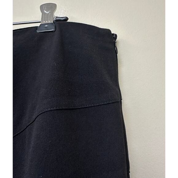 Sandro Black Side Zip Workwear Classic Knee Length Skirt Size 10 Clueless - Picture 3 of 9